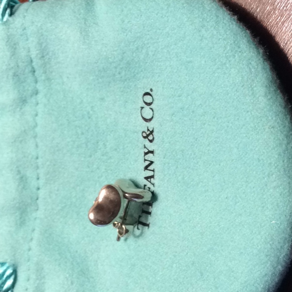Elsa Peretti sterling Tiffany bean earrings.